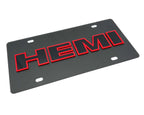 License Plate Frame Replacement for Dodge HEMI Emblem with Red Black (2005–2015)