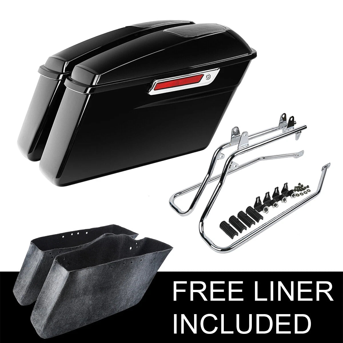 Hard Saddlebag Speaker Lid Conversion Bracket for Harley Softail (1984–2013)