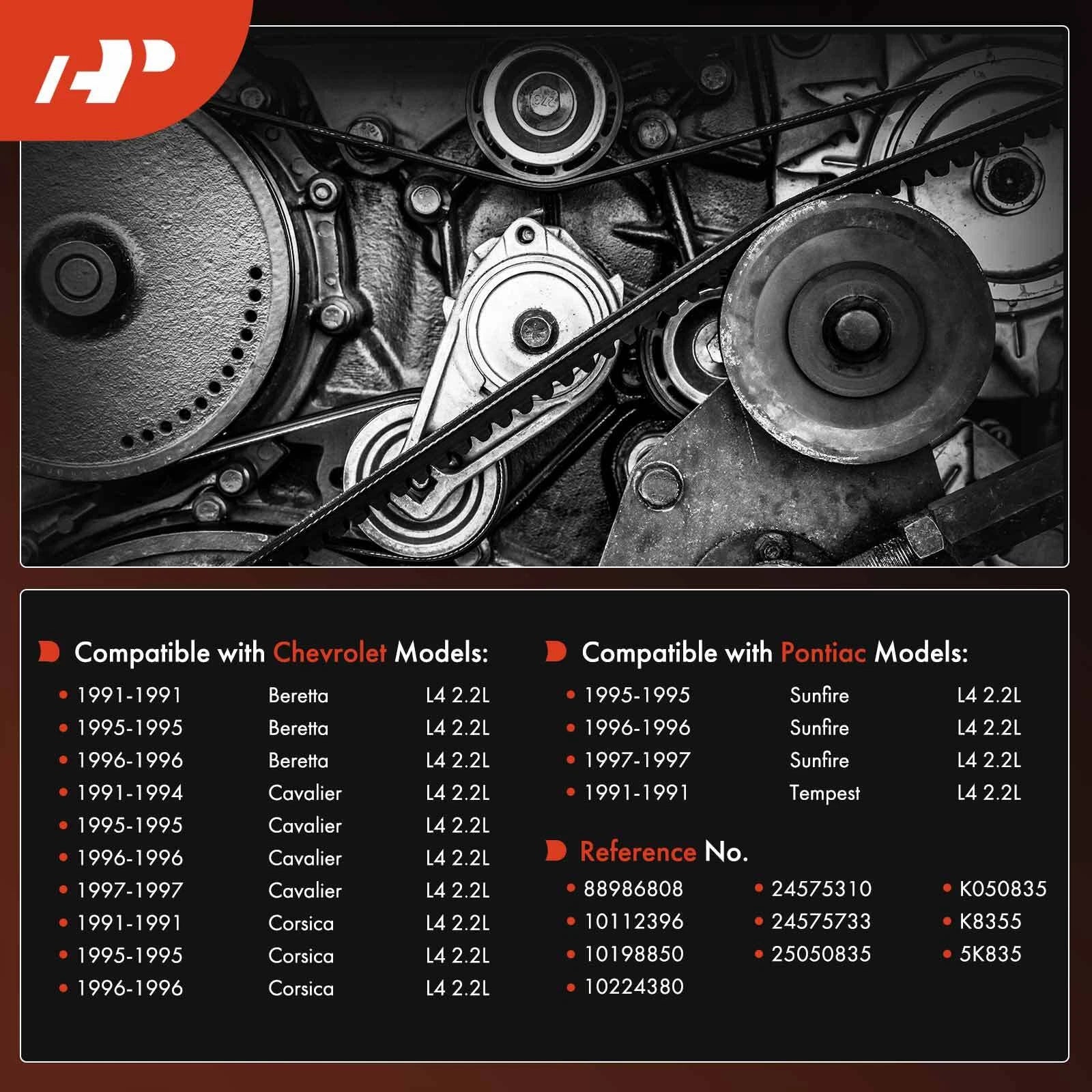 Serpentine Belt for Chevy Cavalier, Beretta, Corsica (1982–1994)