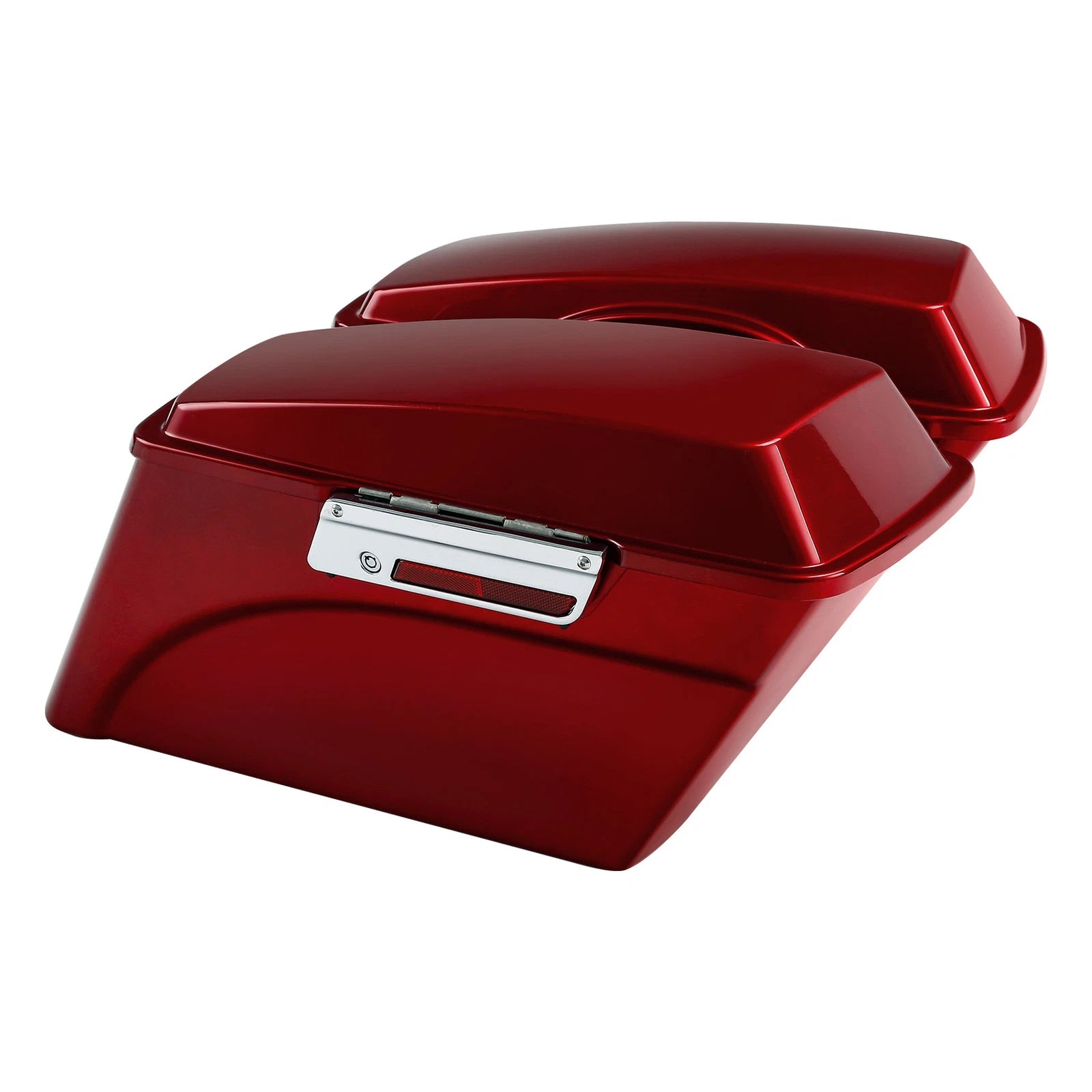 Red Hard Saddlebags & Conversion Bracket for Harley Davidson Softail FLST (1984–2017)