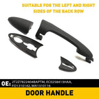 2X Door Handle for Ford Focus (2000–2007) 2T2Z7822404BAPTM Rear Outer Smooth Black