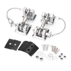 Hood Catch Lock Latches Kit Red/Chrome for Jeep Wrangler JK (2007-2017)