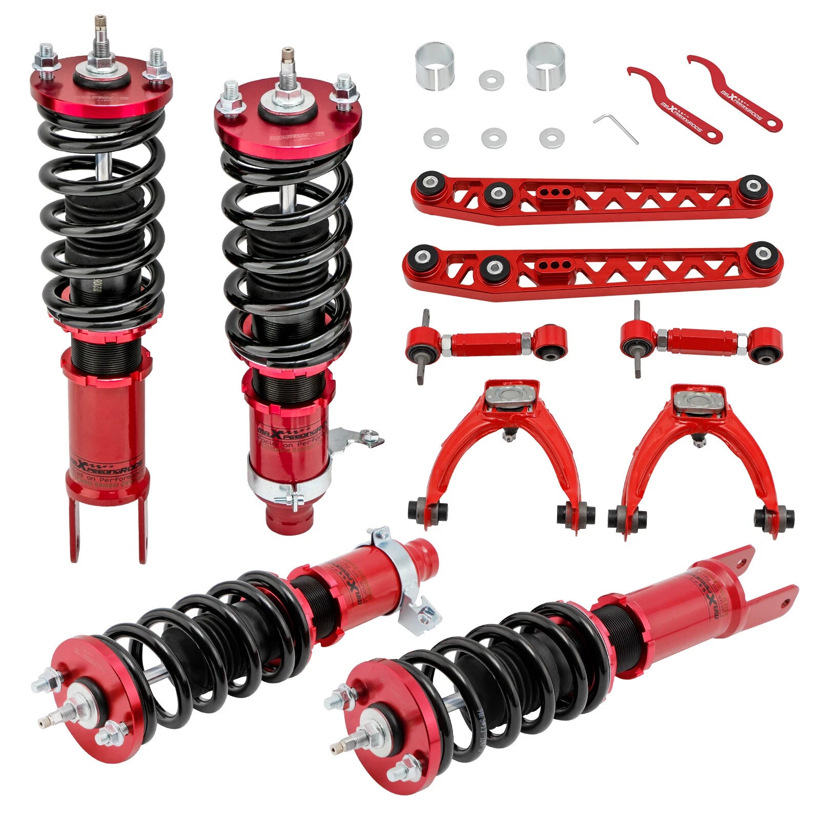 Coilover Shock + 6x Control Arms & Camber Kit for Honda Civic EK EJ EM (1996–2000)