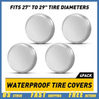 4X Tire Cover Set for RV Trailer Camper Car SUV Truck (Waterproof)