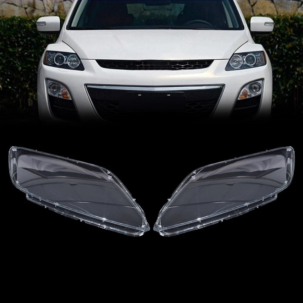 Headlight Clear Lens Cover Replacement for Mazda CX-7 (2007–2012) Left+Right