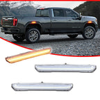2X Clear Amber LED Side Marker Lights for GMC Sierra 2500 3500 (2020–2024)