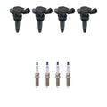 Set of 4 Ignition Coils & Spark Plugs for Hyundai Santa Fe (L4)
