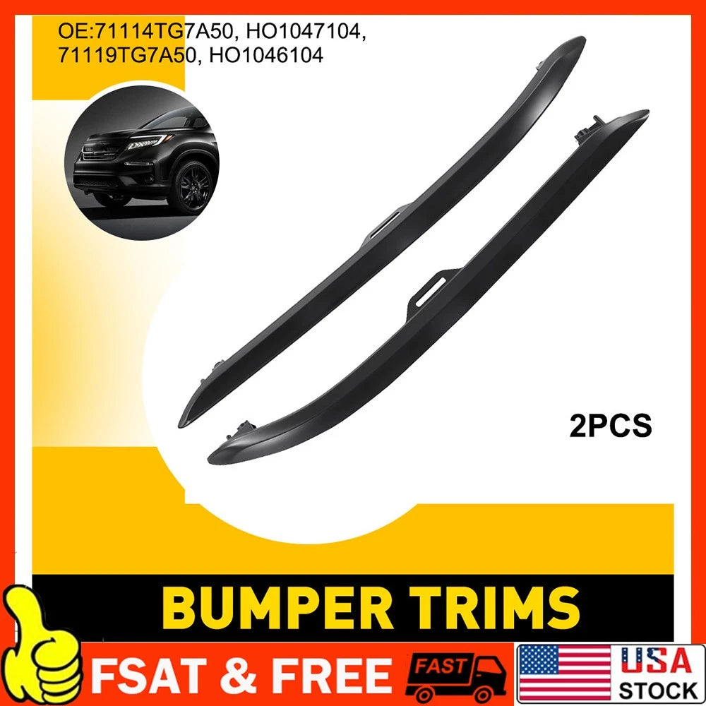 Bumper Trims for Honda Pilot (2019–2022) Front Left Right Textured