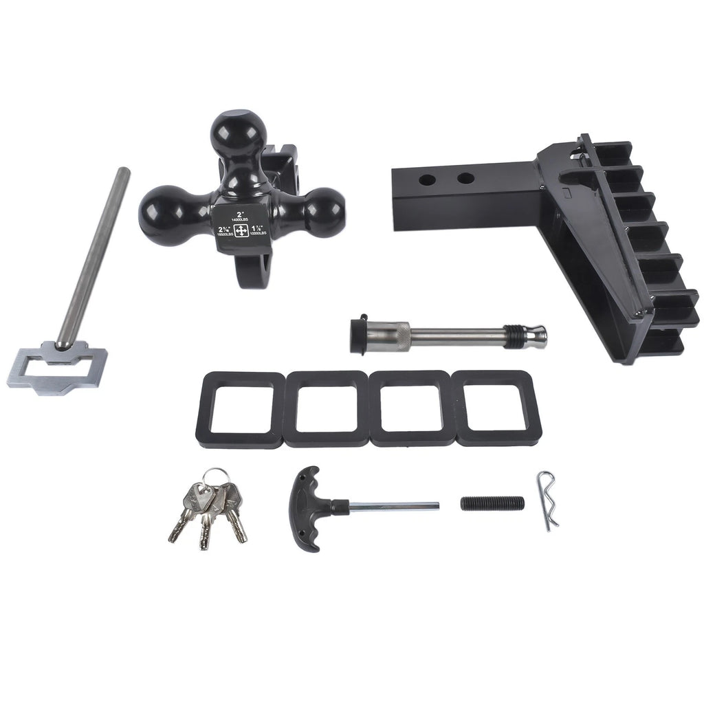 Adjustable Trailer Hitch for 2" Receiver (17000 lbs GTW)