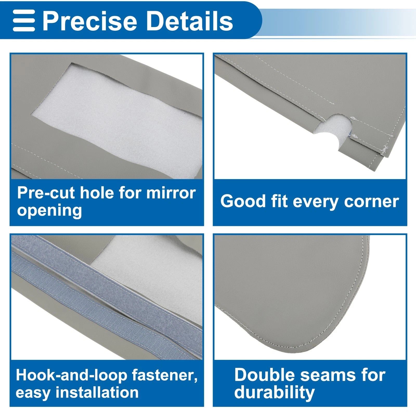 Sun Visor Cover Set for Chevy Tahoe (1995–1999) Left & Right Gray