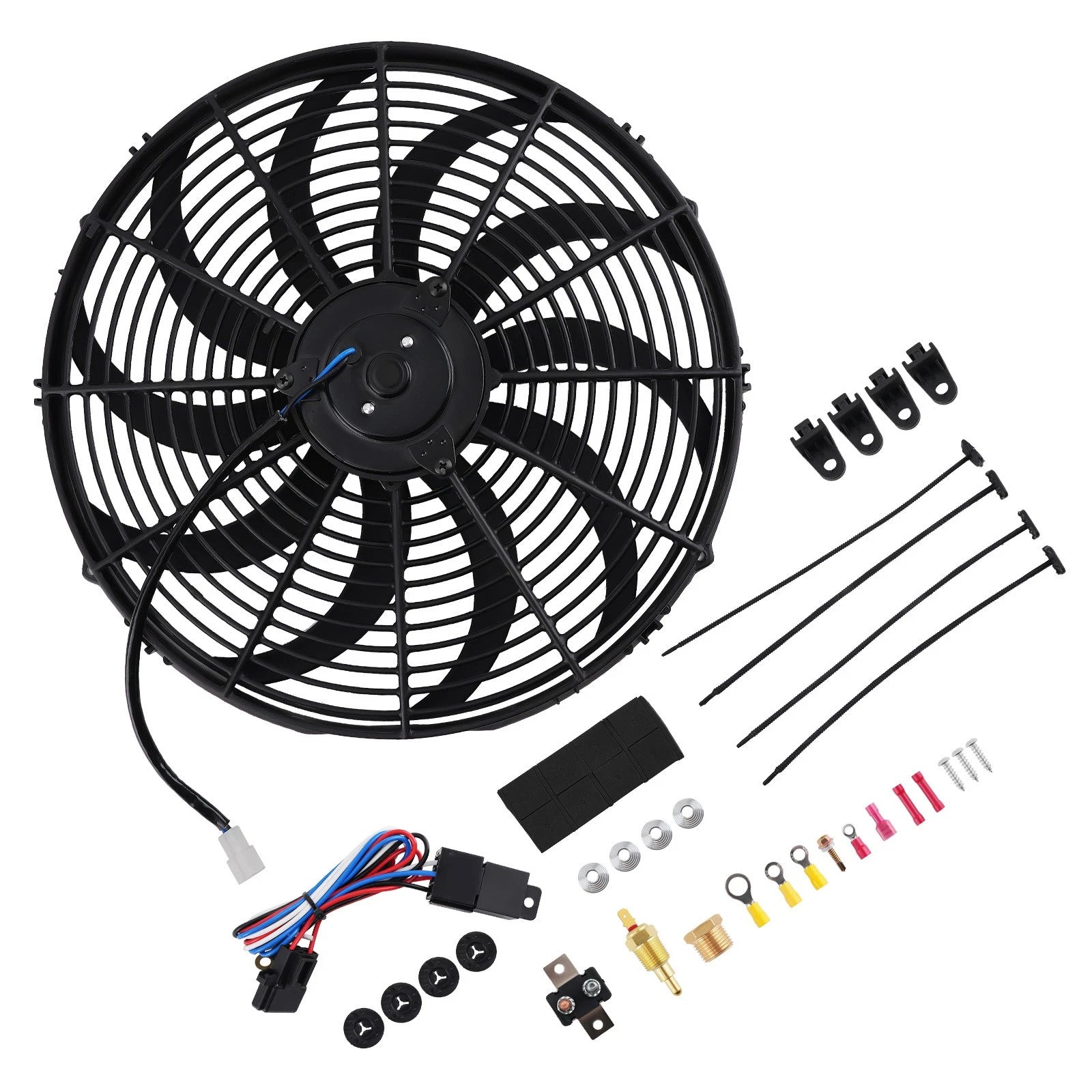 16" High Flow Fan for Universal Cooling System 3000CFM Thermostat Kit