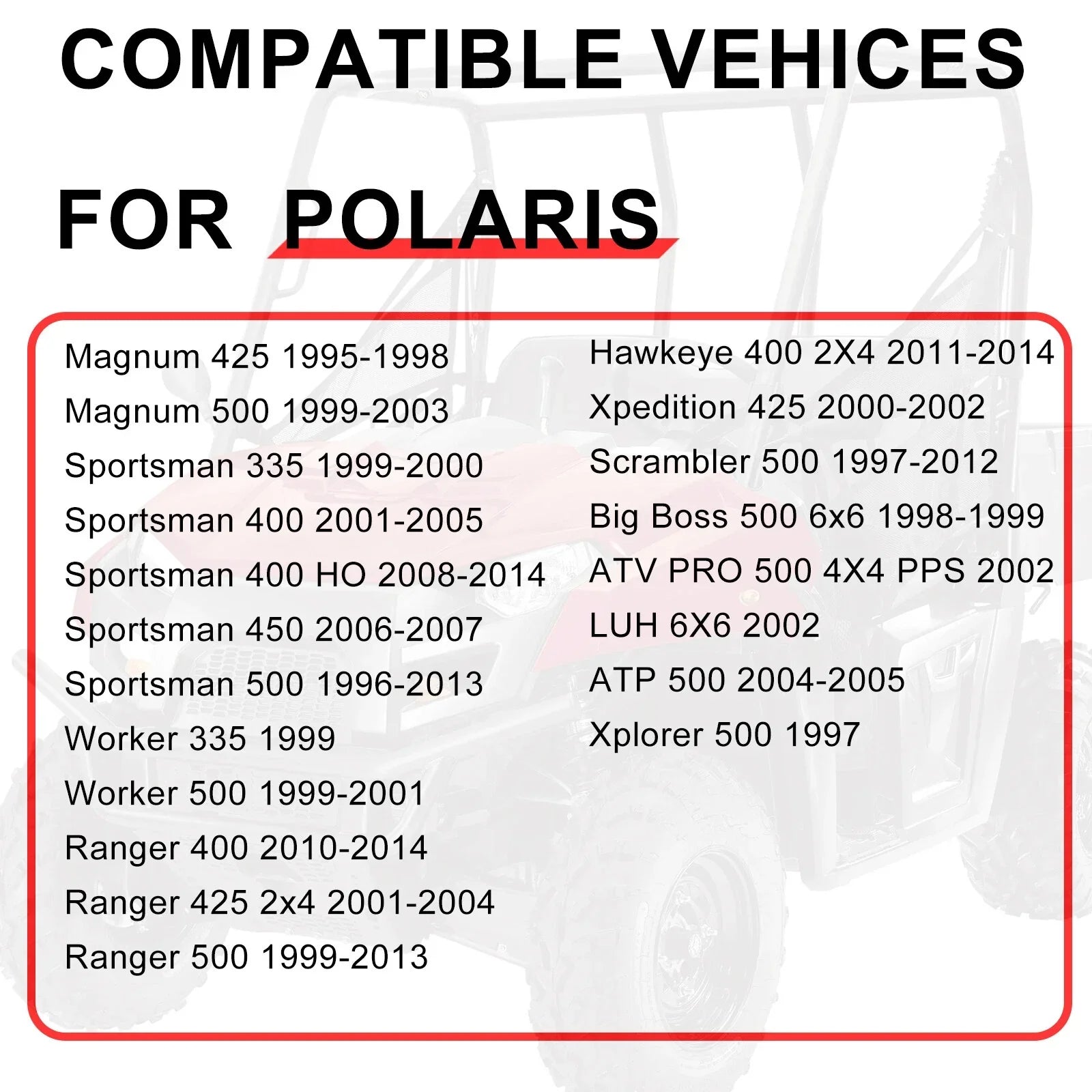 Camshaft Adaptor & Bolts for Polaris Sportsman 335/400/450/500 ATP (2000–2006)
