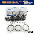 Set of 3 Pistons & Rings for Kubota D902 (STD)