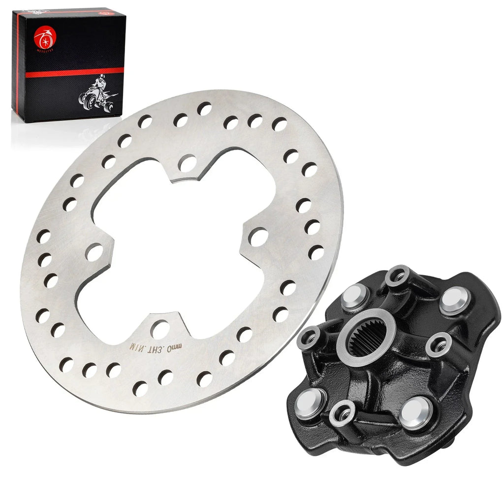 2 x Wheel Hub & Brake Disc for Honda Rancher TRX420FM 4X4 (2014–2024)