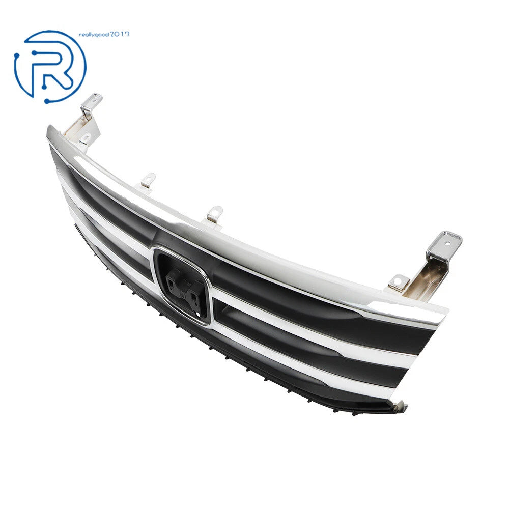 Front Upper Grill for Honda Odyssey (2011-2013) Black with Chrome Trim