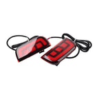 2X Red Rear Bumper Reflector Tail Lights for Honda Civic (2016–2021)
