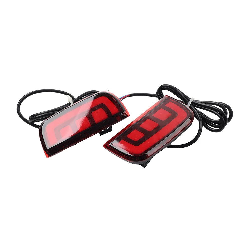 2X Red Rear Bumper Reflector Tail Lights for Honda Civic (2016–2021)
