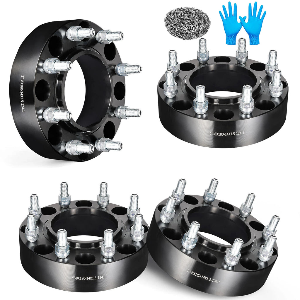 Set of 4 Hub Centric Wheel Spacers 1.5"/2" 8x180 for GMC Chevy Silverado 2500 3500 HD