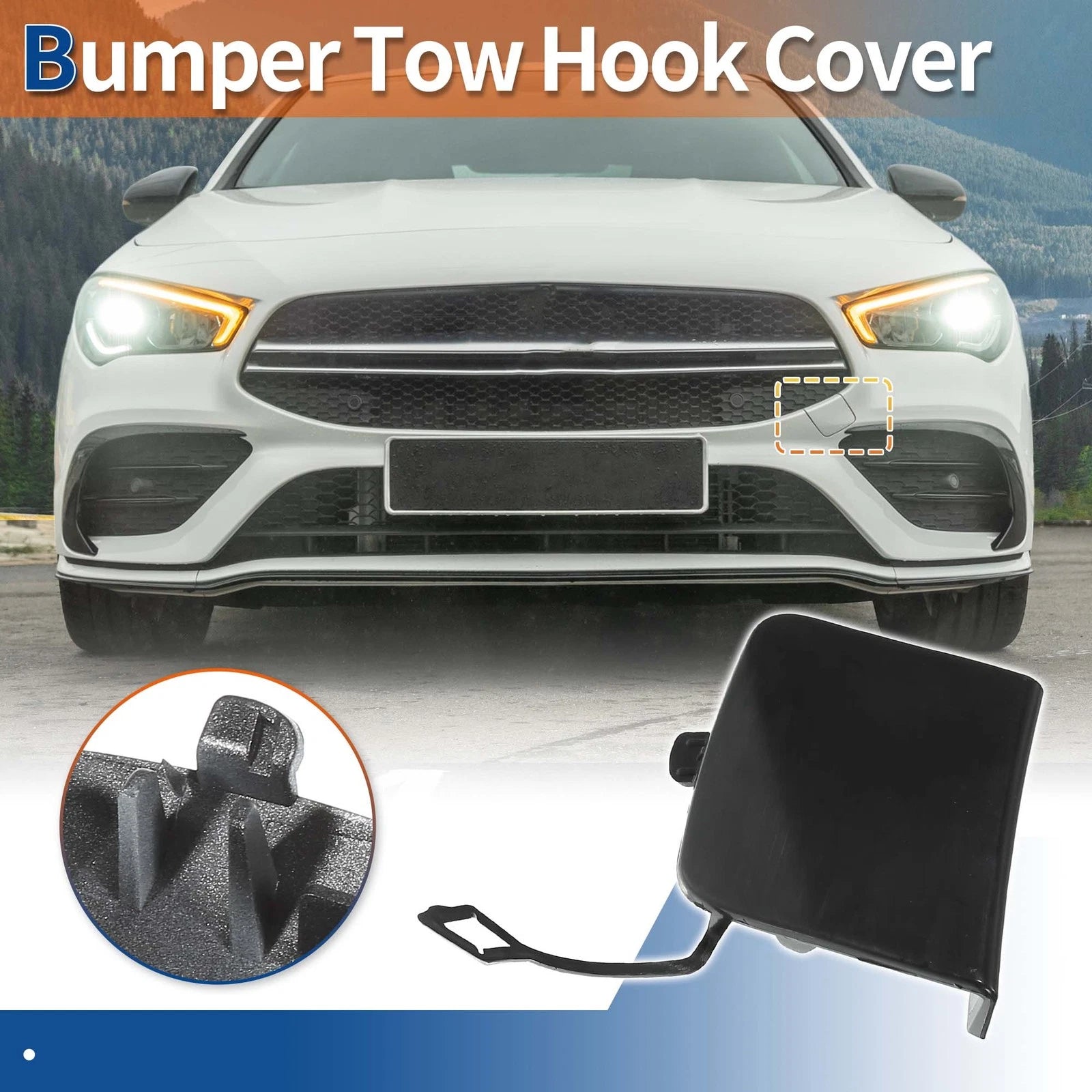 1 PC Front Bumper Tow Hook Cover for Mercedes CLA35 AMG (2019–2023) No.A1188854201