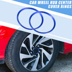 Set of 4 Wheel Hub Center Cover Rings for Honda Civic (2016–2021) Blue