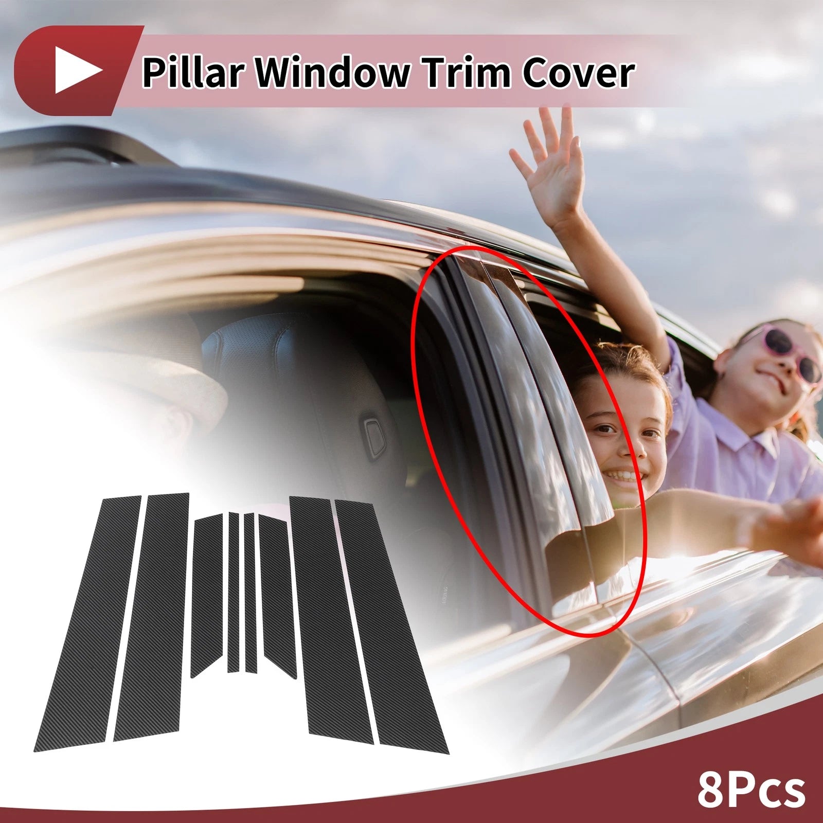 Set of 4 Door Pillar Window Trim for Mazda 6 GH1 (2008–2013)