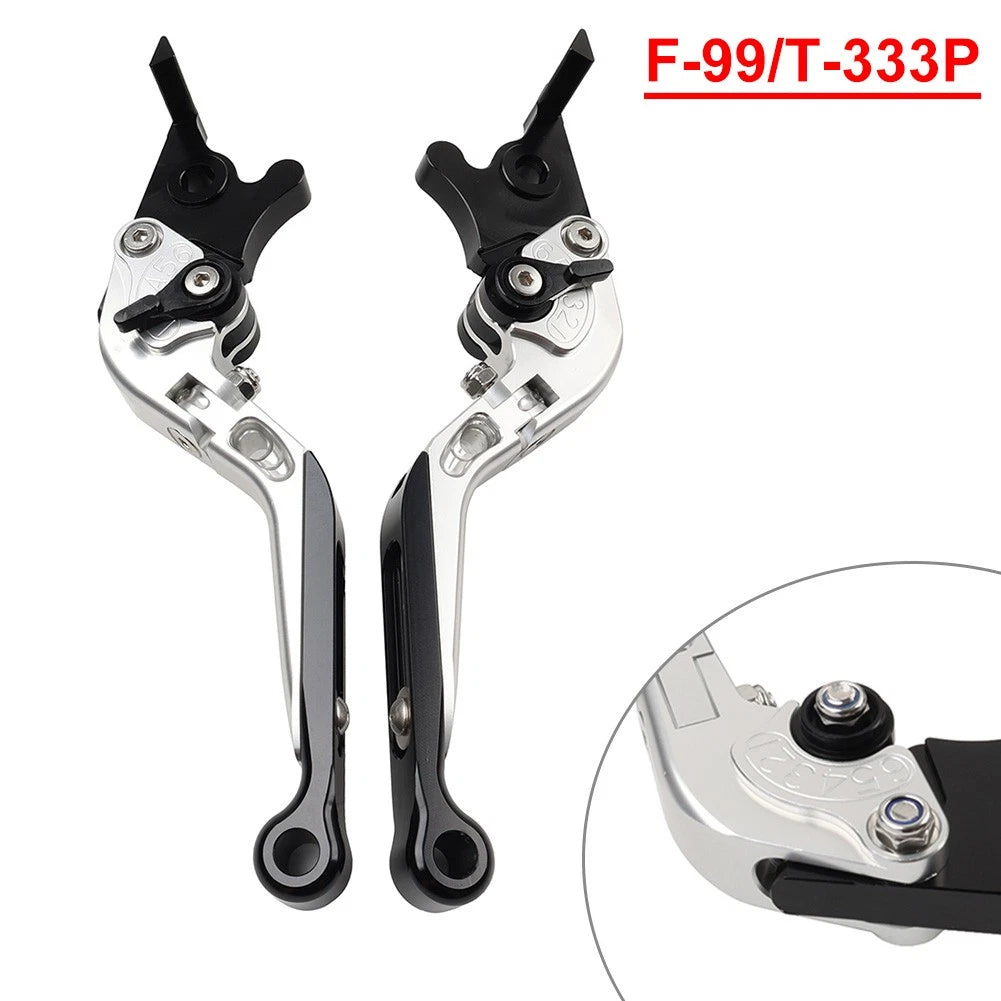 Folding Extendable Brake Clutch Levers for Triumph 765 Street Triple R SPEED TWIN (2017–2023) Silver