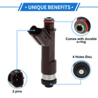 Fuel Injector No. 23250-0F020 for Toyota 4Runner (2004–2009) 1 Pc Brown
