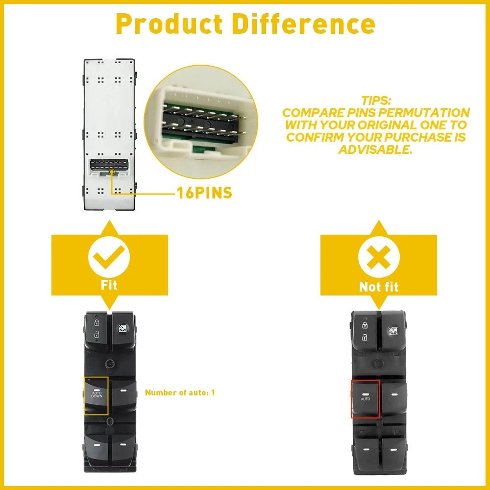 LH Master Window Switch for Hyundai Elantra (2011–2015)