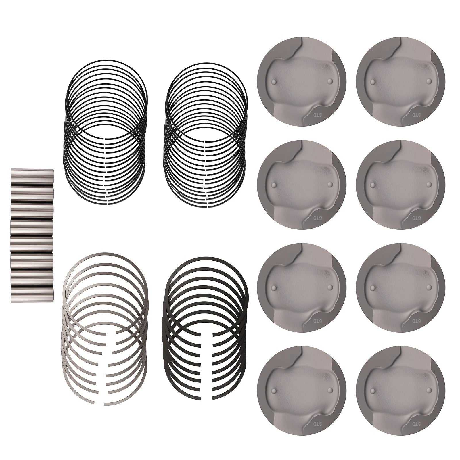 Engine Piston Set w/ Rings for Dodge Dakota 4.7L SOHC 16V (2008–2011) 68031605AD