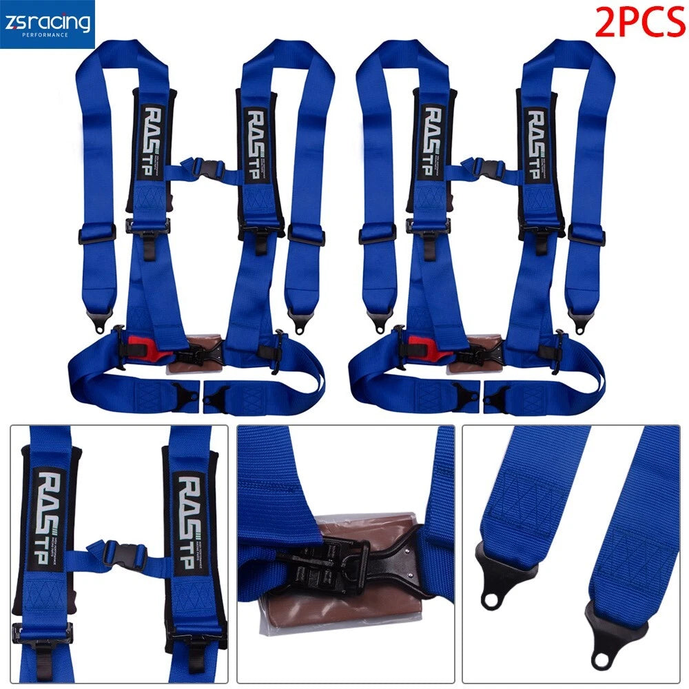Set of 2 Racing Seat Belt Harness 4 Point Quick Release for ATV UTV