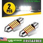 Set of 10 LED Festoon Dome Map Interior Light Bulbs for Various Models