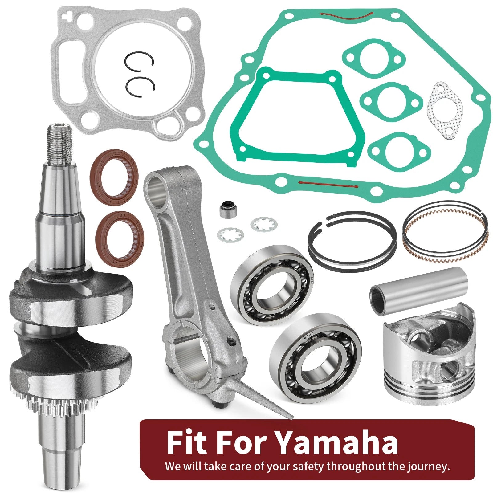 Crankshaft Connecting Rod Piston Gasket Seal for Yamaha G21 G22 G27 G28 (2000–2023)