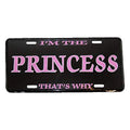 Aluminum Metal License Plate Sign Tag for Universal Fit (Pink/Black)