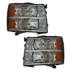 Pair of Smoked Halogen Headlights for Chevy Silverado (2007–2013)