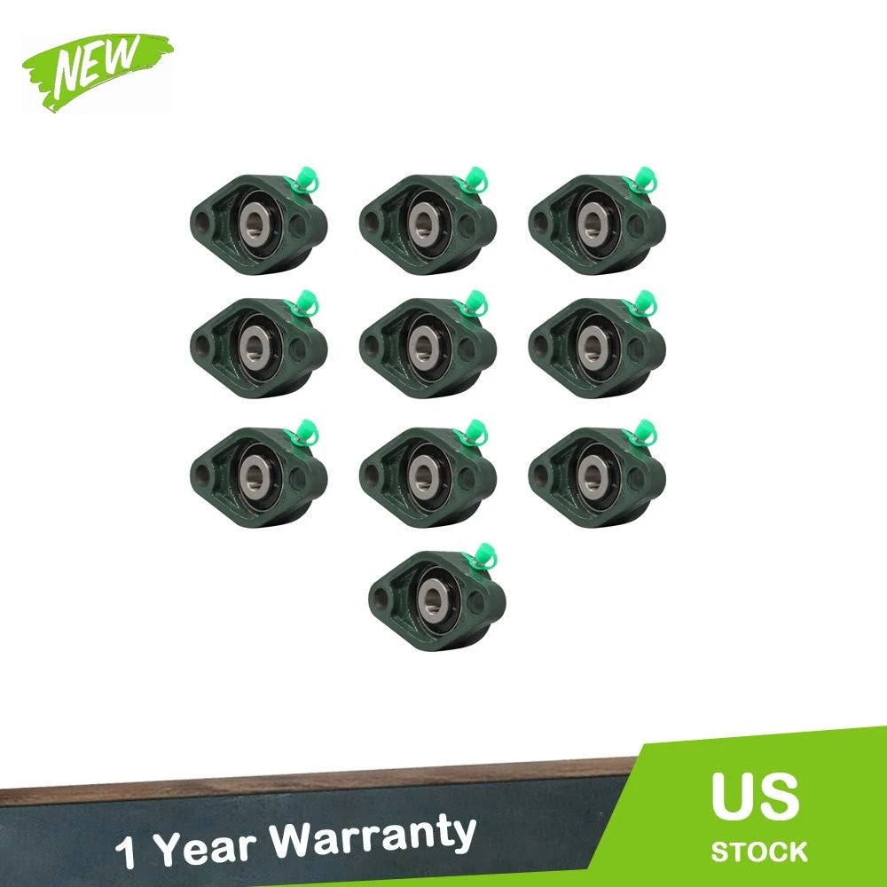 Set of 10 Pillow Block Bearings for UCFL201-8 (1/2" Bore)