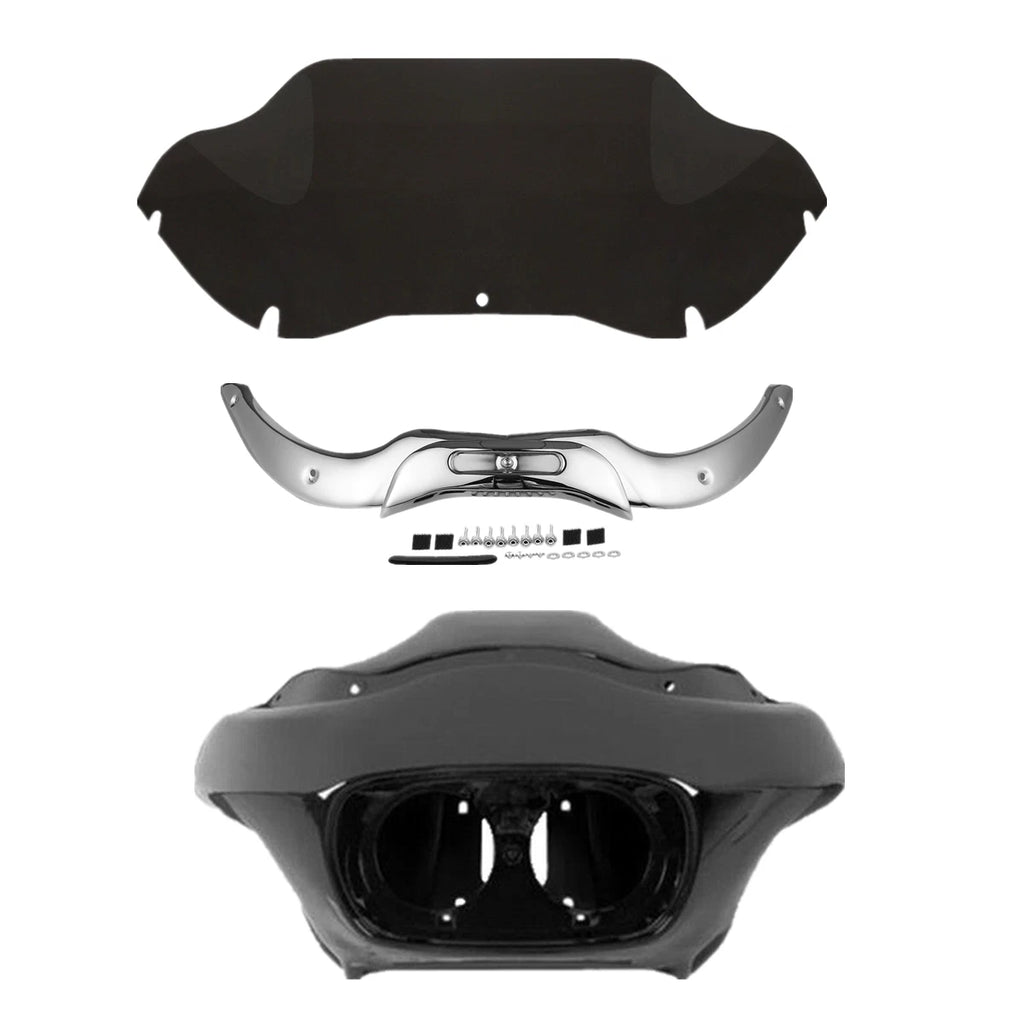 Inner & Outer Fairing Windshield Trim for Harley Road Glide FLTR FLTRX (2004–2013)