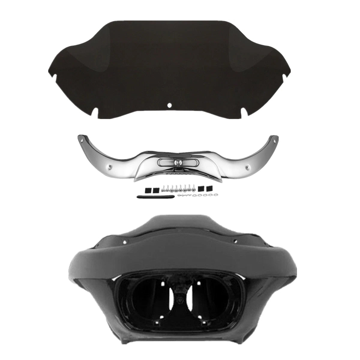 Inner & Outer Fairing Windshield Trim for Harley Road Glide FLTR FLTRX (2004–2013)