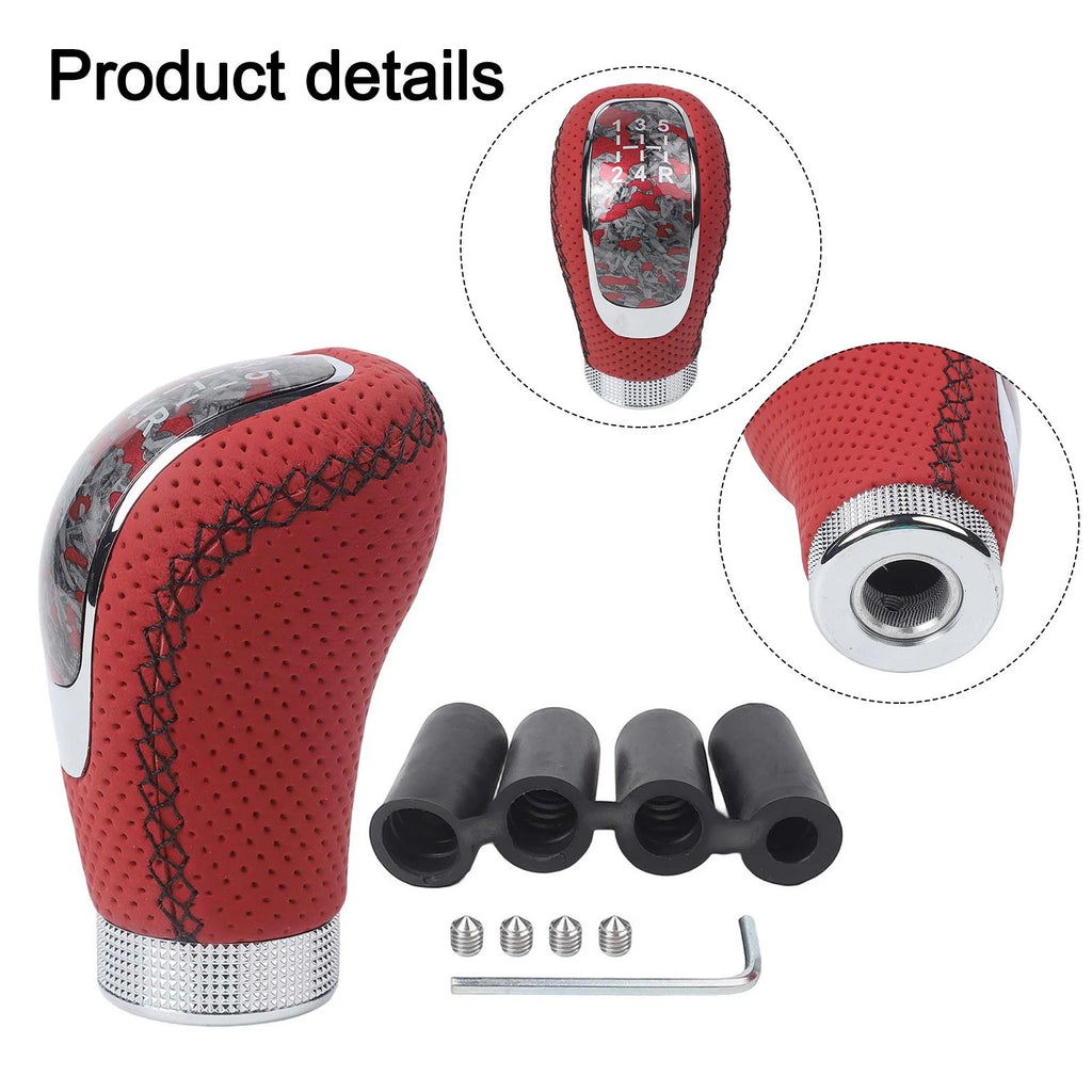 5 Speed Leather Manual Transmission Lever Knob for