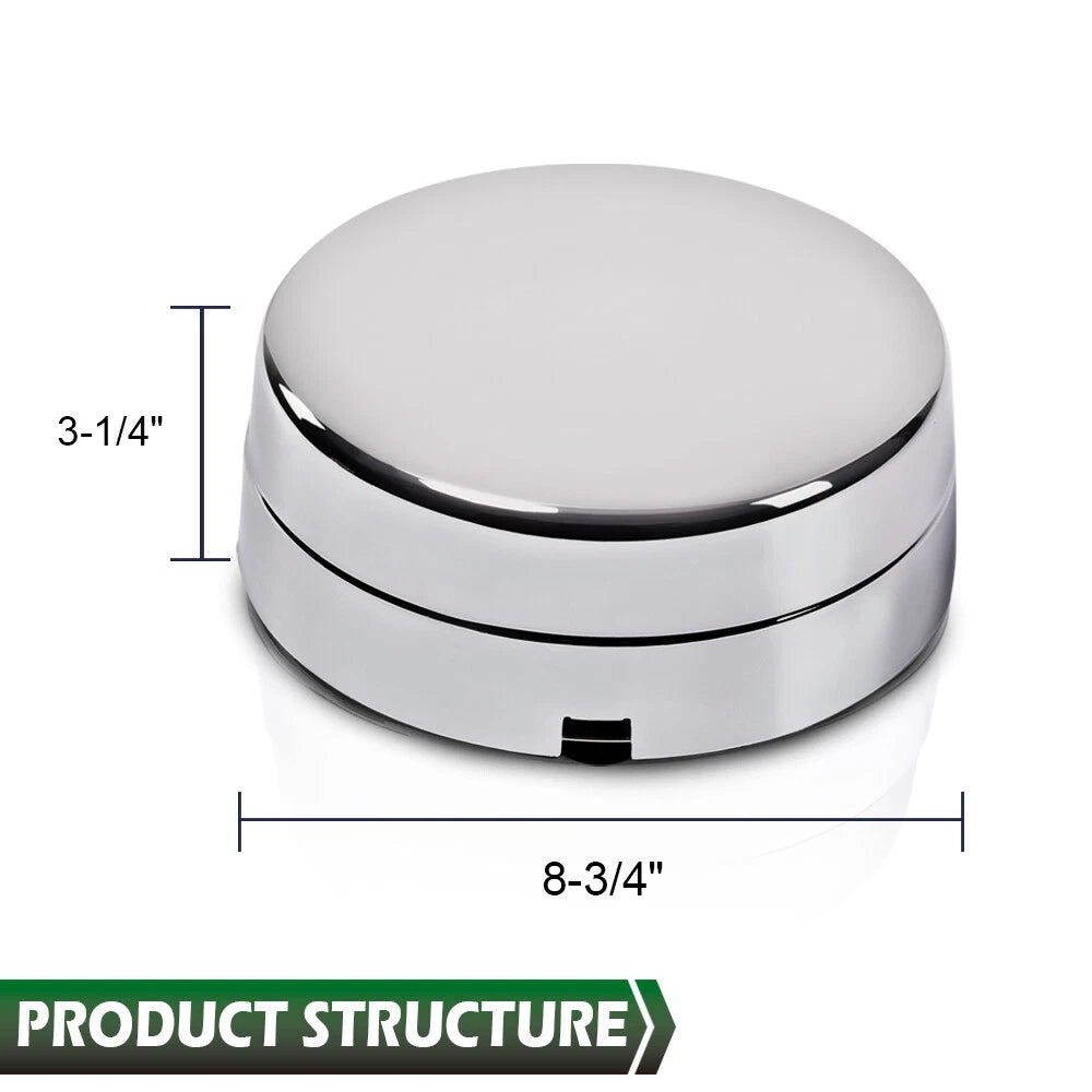 Set of 4 Rear Wheel Hub Center Caps for Dodge Ram 3500 (2003–2017) Silver