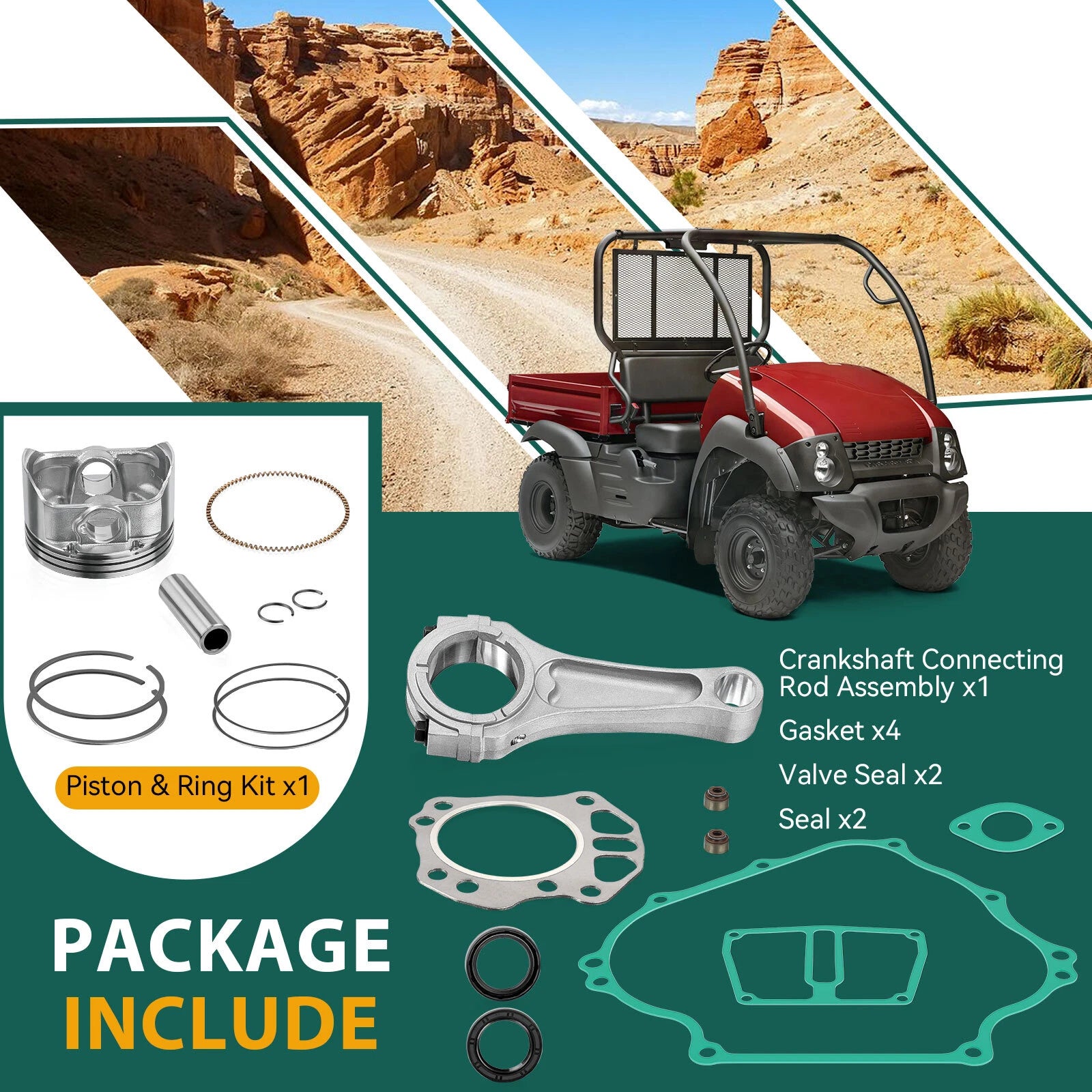 Engine rebuild kit for Kawasaki Mule 600 610 (2010-2020)