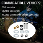 Rear Swing Arm Bearing Seal Bushing Kit for Yamaha YFZ450 (2004–2023)