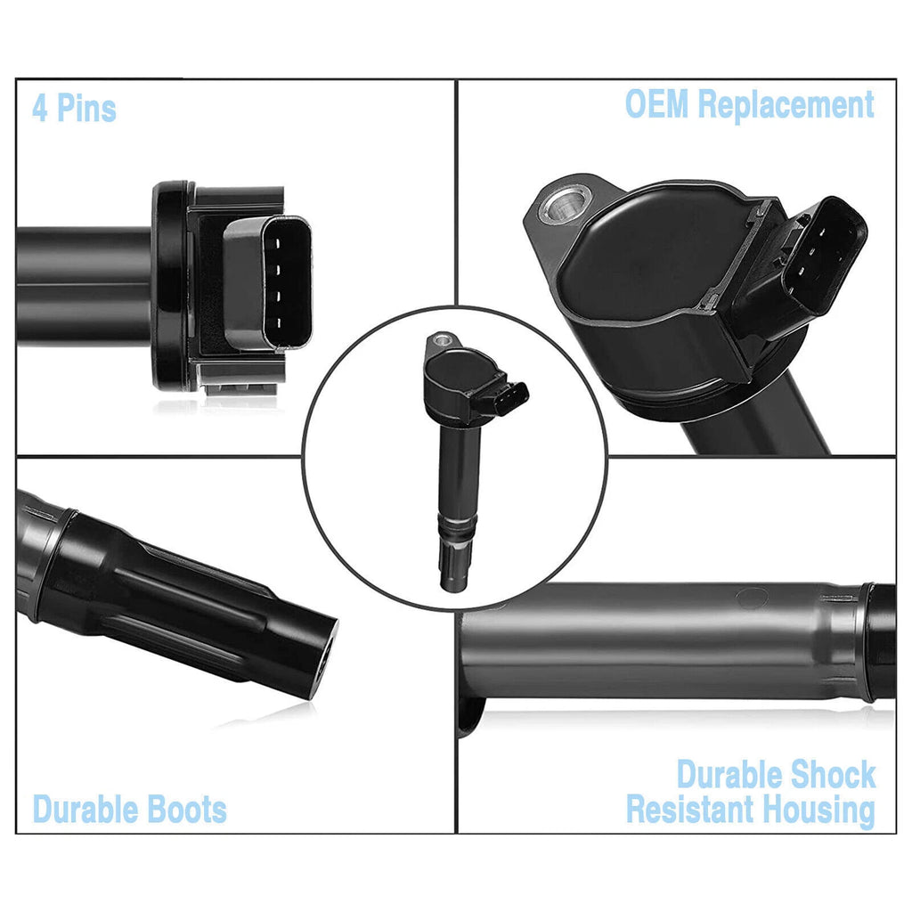 6 Ignition Coils for Toyota 4Runner Camry Highlander RAV4 Tundra Lexus (2000–2023)