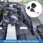 Distributor Cap Kit for Chevy GM SBC BBC 305 327 350 396 (Black)