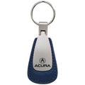 Blue Leather Teardrop Keychain - Officially Licensed for Acura