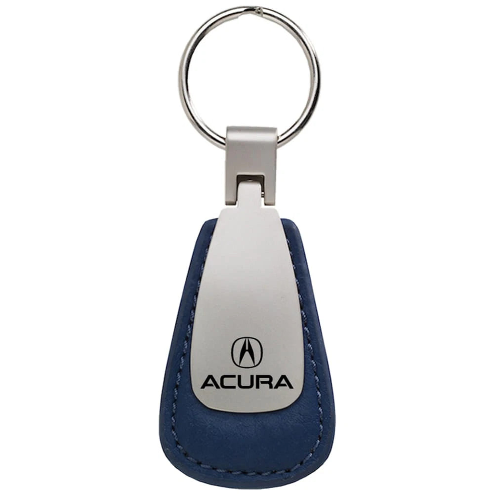 Blue Leather Teardrop Keychain - Officially Licensed for Acura