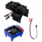 Dual Cooling Fan for Electric Car Motor and ESC (48V-6V Compatible)