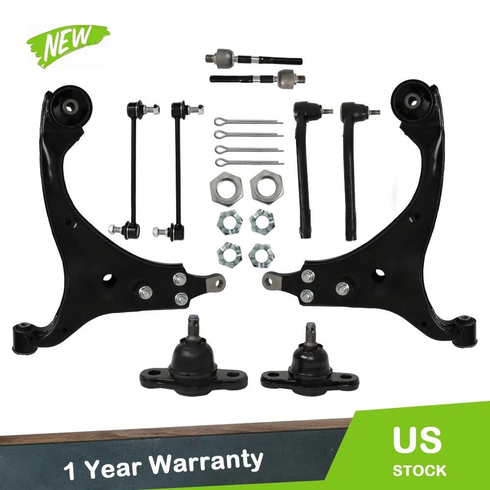 10pcs Front Lower Control Arm Kit with Sway Bar Link for Hyundai Elantra (2007–2012)