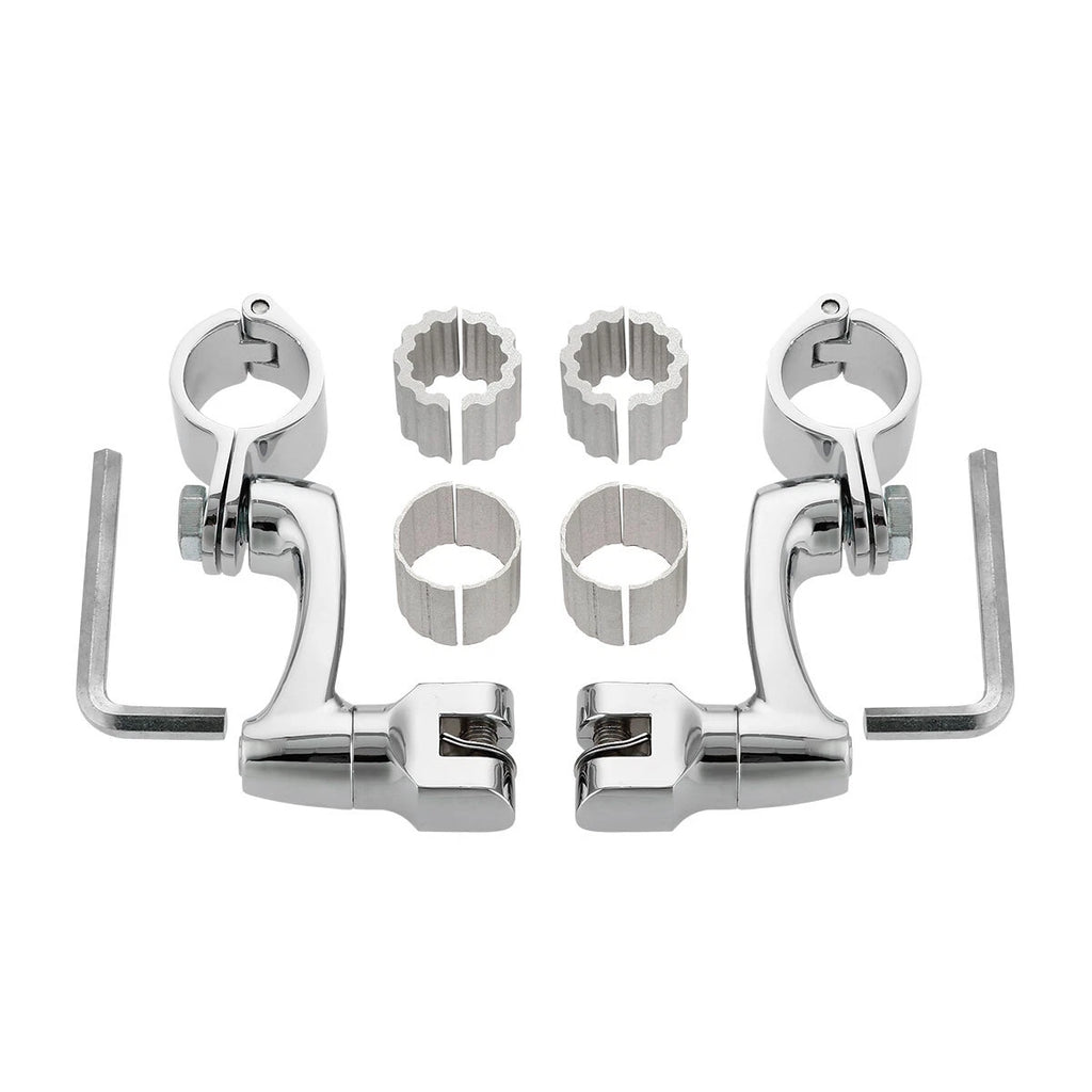Highway Engine Guard Footpeg Mount Set of 4 for Harley Touring (22mm 25mm 32mm 35mm 1-1/4")