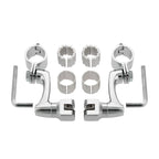 Highway Engine Guard Footpeg Mount Set of 4 for Harley Touring (22mm 25mm 32mm 35mm 1-1/4")