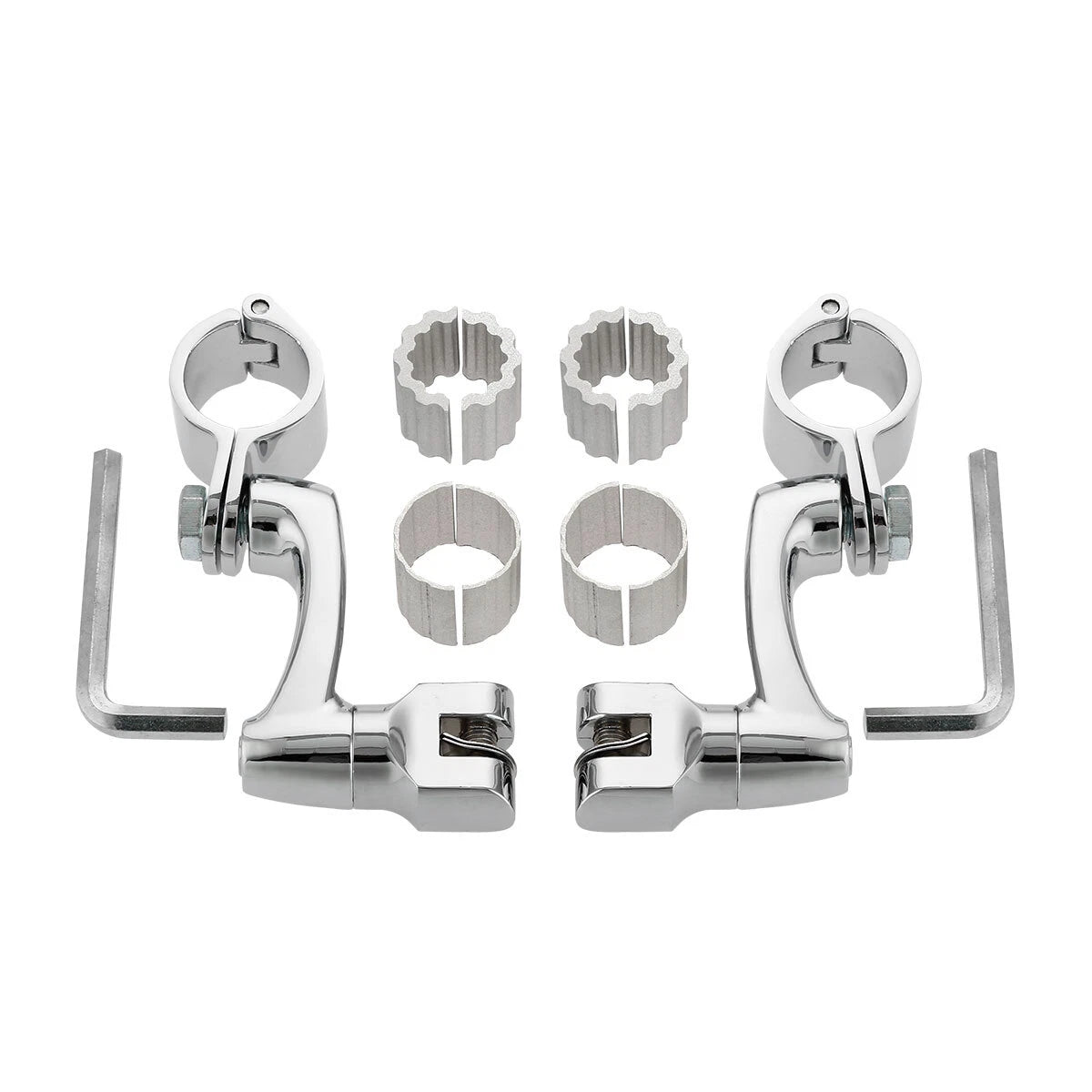 Highway Engine Guard Footpeg Mount Set of 4 for Harley Touring (22mm 25mm 32mm 35mm 1-1/4")